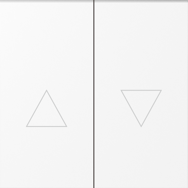 Клавиша 2-я со стрелками для жалюзи,  глянцевый белый,  серия S08