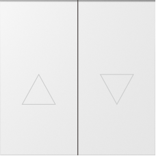 Клавиша 2-я со стрелками для жалюзи,  матовый белый,  серия S08