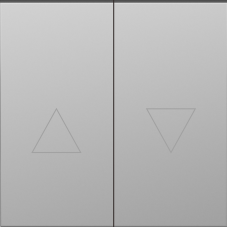 Клавиша 2-я со стрелками для жалюзи,  сталь,  серия S08