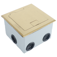 Лючок в пол 3 мод. (1 мод. 45х45 мм. + 1 мод. 22.5х45 мм.),  латунь,  (с уст. набором)