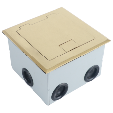 Лючок в пол 3 мод. (1 мод. 45х45 мм. + 1 мод. 22.5х45 мм.),  латунь,  (с уст. набором)