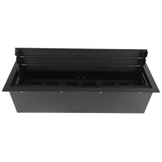 Настольный встраиваемый розеточный блок с откидной крышкой Spread 12 мод. (6 мод. 45х45),  черный