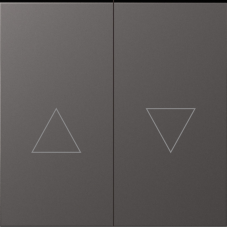 Клавиша 2-я со стрелками для жалюзи,  матовый титан,  серия S08