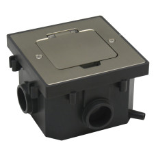 Лючок Surface 2 мод. (1 мод. 45х45 мм.),  никель,  IP44,  (с уст. набором)