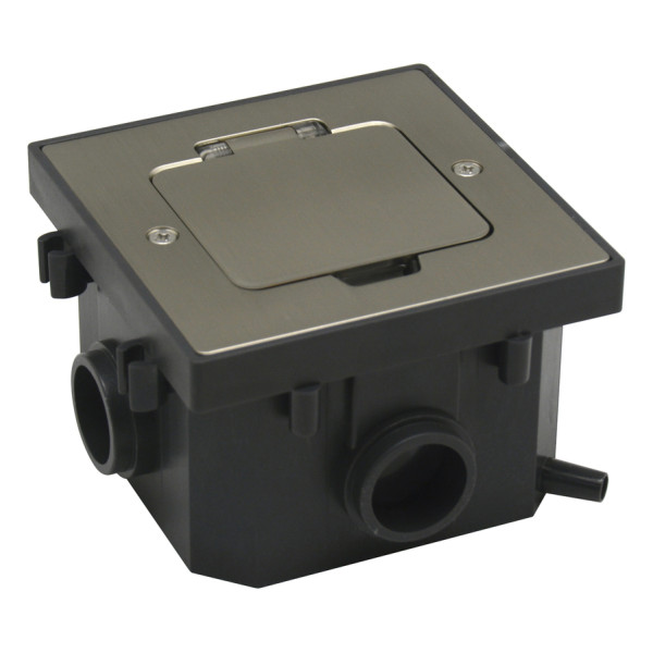 Лючок Surface 2 мод. (1 мод. 45х45 мм.),  никель,  IP44,  (с уст. набором)