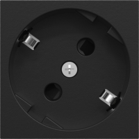 Розетка 2К+З нем.ст.,  45 гр.,  с з/ш,  пл.,  черн. матовая (45х45мм),  соединительный адаптер,  серия (тип) DF6