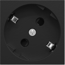 Розетка 2К+З нем.ст.,  45 гр.,  с з/ш,  пл.,  черн. матовая (45х45мм),  соединительный адаптер,  серия (тип) DF6