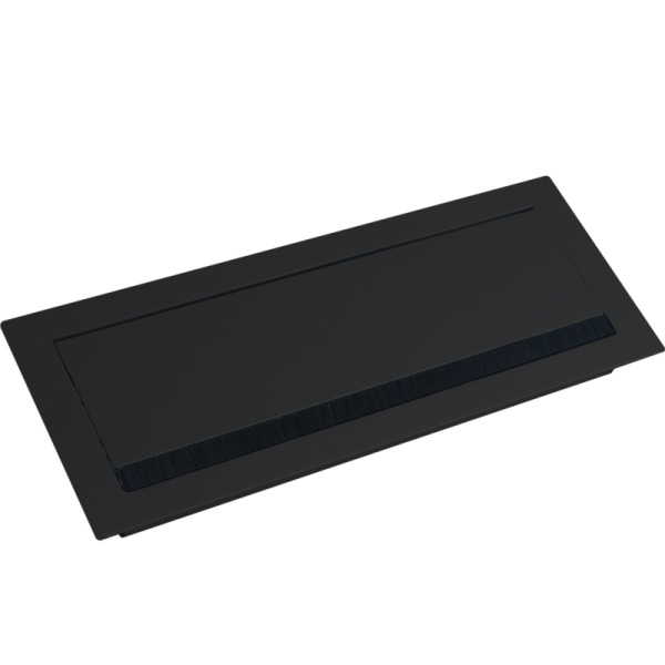 Кабельный громмет (лючок) в стол,  310*120мм,  цвет: черный