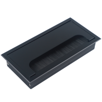 Кабельный громмет (лючок) в стол,  160*80мм,  цвет: черный