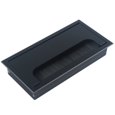 Кабельный громмет (лючок) в стол,  160*80мм,  цвет: черный