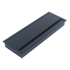 Кабельный громмет (лючок) в стол,  286*101мм,  цвет: черный