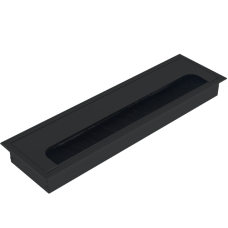 Кабельный громмет (лючок) в стол,  280*80мм,  цвет: черный