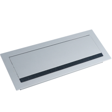 Кабельный громмет (лючок) в стол,  310*120мм,  цвет: серебро