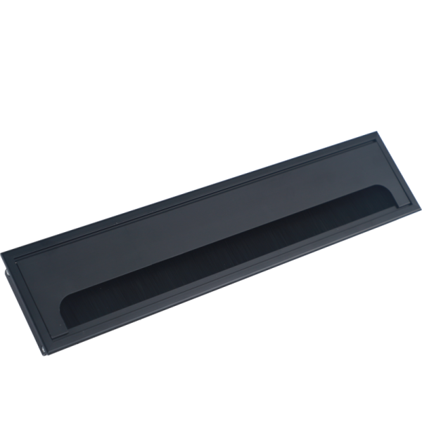 Кабельный громмет (лючок) в стол,  350*80мм,  цвет: черный