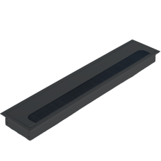 Кабельный громмет (лючок) в стол,  400*80мм,  цвет: черный