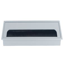 Кабельный громмет (лючок) в стол,  160*80мм,  цвет: серебро