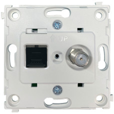 Механизм компьютерной+спутниковой розетки RJ45+SAT,  серия DA