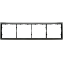 Рамка 4-я,  благородная сталь,  серия R98 METAL