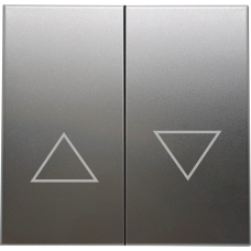 Клавиша 2-я со стрелками для жалюзи,  благородная сталь,  серия R98 METAL