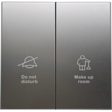 Клавиша 2-я с символами DND/MUR,  благородная сталь,  серия R98 METAL