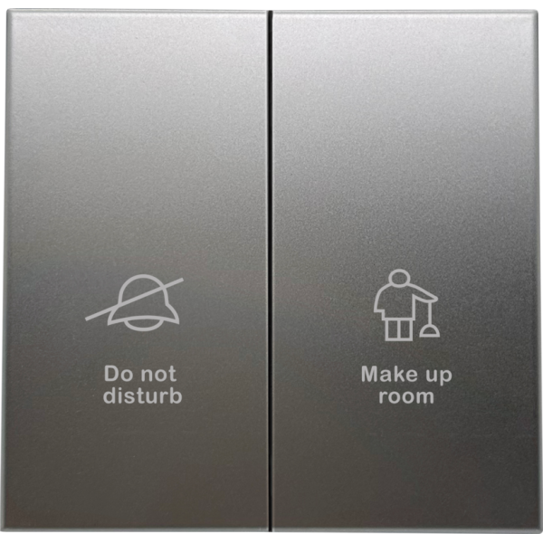 Клавиша 2-я с символами DND/MUR,  благородная сталь,  серия R98 METAL