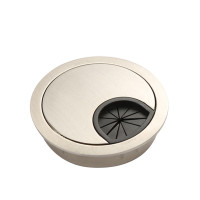 Кабельный громмет ø60мм (лицевая панель ø70мм),  серебро,  цинковый сплав