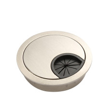 Кабельный громмет ø60мм (лицевая панель ø70мм),  серебро,  цинковый сплав