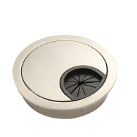 Кабельный громмет ø80мм (лицевая панель ø90мм),  серебро,  цинковый сплав