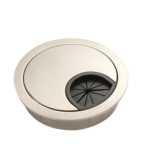 Кабельный громмет ø80мм (лицевая панель ø90мм),  серебро,  цинковый сплав