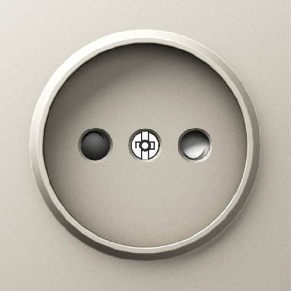 Накладка для розетки без заземления,  со шторками 16A 250 В~,  матовый кашемир,  серия A07
