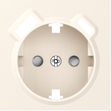 Накладка для розетки Schuko с зарядным устройством USB A+C,  со шторками 16A 250В,  матовый кремовый,  серия A07