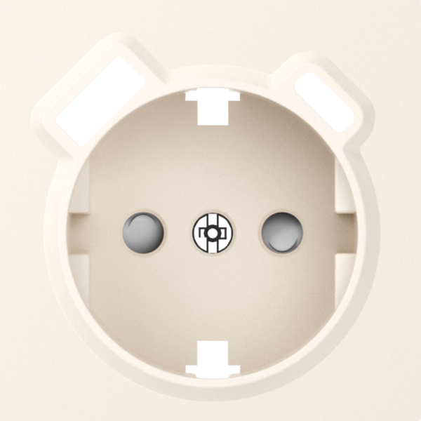Накладка для розетки Schuko с зарядным устройством USB A+C,  со шторками 16A 250В,  матовый кремовый,  серия A07