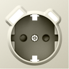 Накладка для розетки Schuko с зарядным устройством USB A+C,  со шторками 16A 250В,  шампань,  серия A07