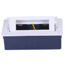 Настольный встраиваемый выдвижной розеточный блок Spring 6 мод. (3 мод. 45х45),  белый