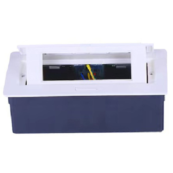 Настольный встраиваемый выдвижной розеточный блок Spring 6 мод. (3 мод. 45х45),  белый