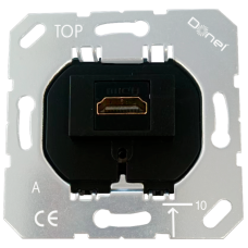 Механизм HDMI 2.0a,  черный,   разъем Type A 180° 4K  Full HD @ 48 Hz 3D,  HDR,   серия STRS