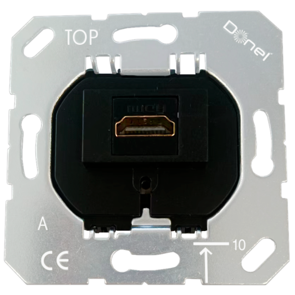 Механизм HDMI 2.0a,  черный,   разъем Type A 180° 4K  Full HD @ 48 Hz 3D,  HDR,   серия STRS