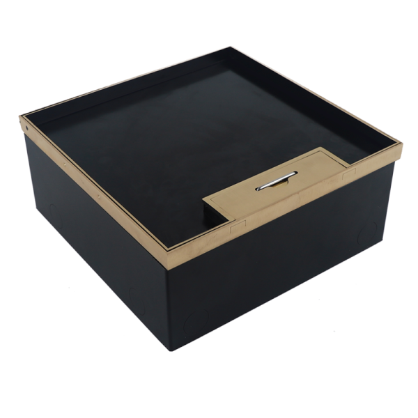 Лючок в пол 18 мод. (6 мод. 45х45 мм. + 6 мод. 22.5х45 мм.) верт. установка,  латунь