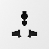 Накладка для  розетки мультистандарт,  со шторками 16A 250 В~,  матовый белый,  серия A07