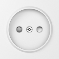 Накладка для розетки без заземления,  со шторками 16A 250 В~,  матовый белый,  серия A07