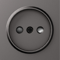 Накладка для розетки без заземления,  со шторками 16A 250 В~,  матовый титан,  серия A07