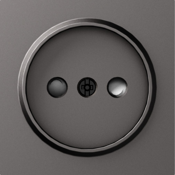 Накладка для розетки без заземления,  со шторками 16A 250 В~,  матовый титан,  серия A07