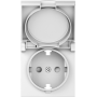 Накладка для розетки Schuko с заземлением,  с крышкой,  16A 250 В~,  матовый белый,  серия A07