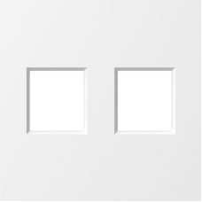 Накладка 2-я для розеток RJ45, TV, SAT,  матовый белый,  серия A07
