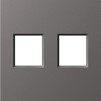Накладка 2-я для розеток RJ45, TV, SAT,  матовый титан,  серия A07