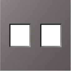 Накладка 2-я для розеток RJ45, TV, SAT,  матовый титан,  серия A07