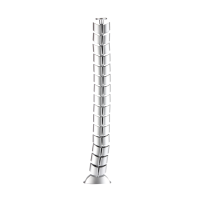 Кабель-канал вертикальный гибкий OvaleDesign,  пластик,  серебро,  длина 0.745м