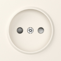 Накладка для розетки без заземления,  со шторками 16A 250 В~,  матовый кремовый,  серия A07