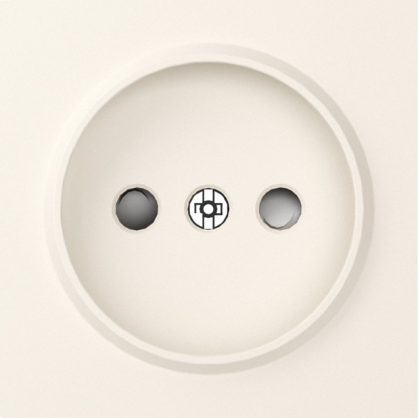 Накладка для розетки без заземления,  со шторками 16A 250 В~,  матовый кремовый,  серия A07
