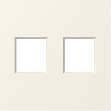 Накладка 2-я для розеток RJ45, TV, SAT,  матовый кремовый,  серия A07